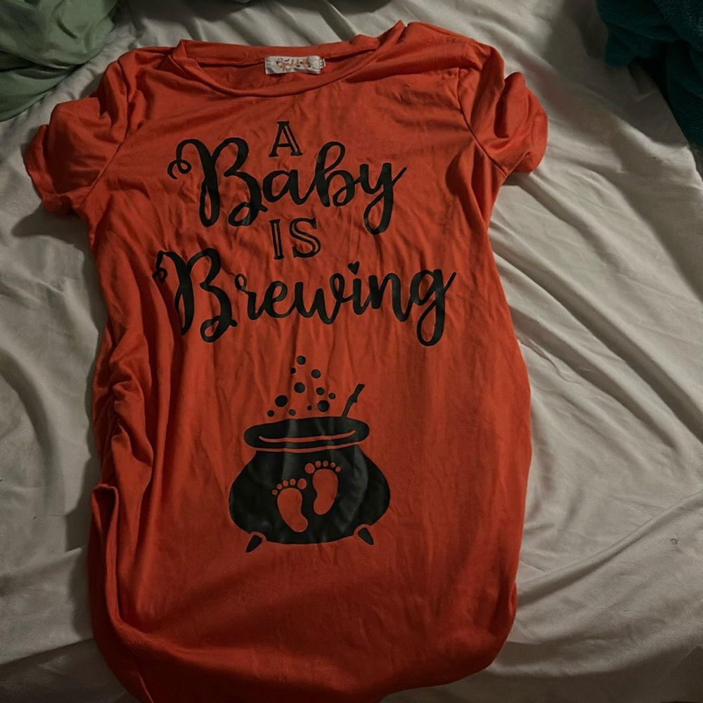 Maternity Halloween themed shirt
